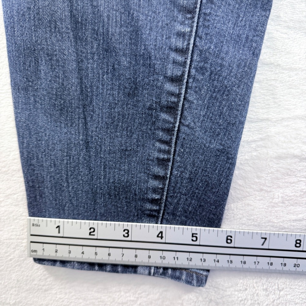 LOFT‎ Curvy High Waist Skinny Ankle Jeans Blue Dark Wash Denim Size 31 12P - Picture 8 of 10